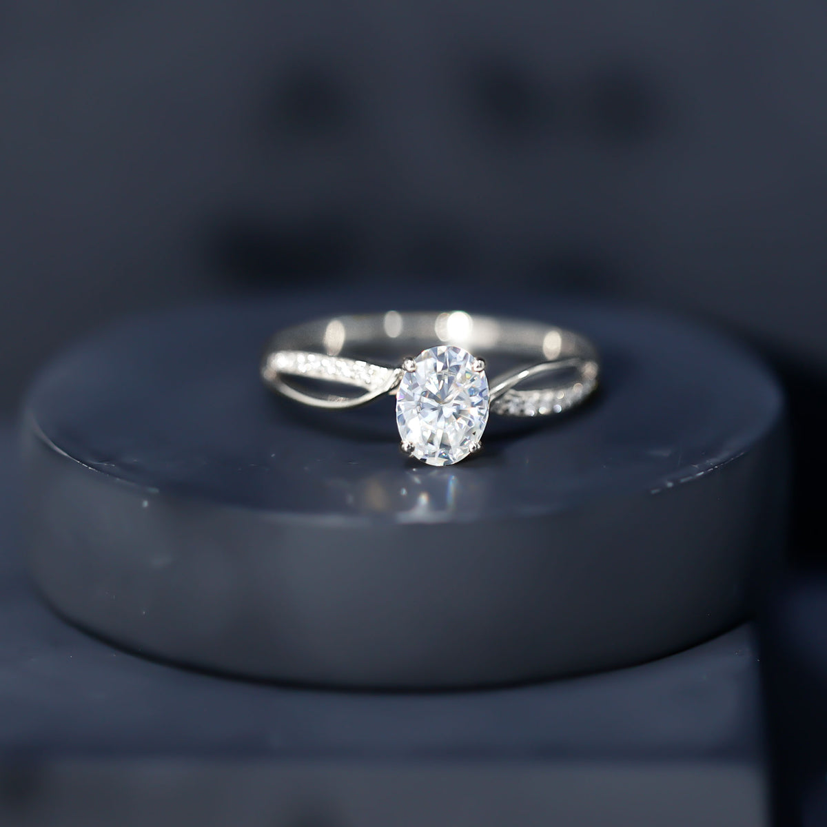 1.2 Carat Oval Lab Grown Diamond Ethically Sourced Engagement Ring for Women Lab - ( EF-VS ) - Rosec Jewels