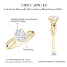 1 Carat Oval Lab Grown Diamond Ethically Sourced Engagement Ring for Women Lab - ( EF-VS ) - Rosec Jewels