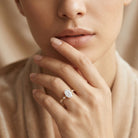 IGI Certified 2 Carat Lab Grown Diamond Oval Engagement Ring with Spaced Accent Lab - ( EF-VS ) - Rosec Jewels