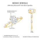 IGI Certified 1.2 Carat Oval Lab Grown Diamond Engagement Ring with Spaced Accent Lab - ( E-VS1 ) - Rosec Jewels