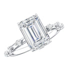 IGI Certified 3 Carat Emerald Cut Lab Grown Diamond Engagement Ring Lab - ( E-VS1 ) - Rosec Jewels