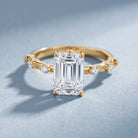 IGI Certified 3 Carat Emerald Cut Lab Grown Diamond Engagement Ring Lab - ( E-VS1 ) - Rosec Jewels