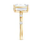 IGI Certified 3 Carat Emerald Cut Lab Grown Diamond Engagement Ring Lab - ( E-VS1 ) - Rosec Jewels