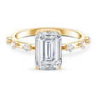 IGI Certified 3 Carat Emerald Cut Lab Grown Diamond Engagement Ring Lab - ( E-VS1 ) - Rosec Jewels