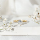 1 Carat Lab Created Diamond Princess Cut Engagement Ring IGI Certified Lab - ( E-VS1 ) - Rosec Jewels
