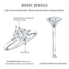 Solitaire 2 Carat Lab Grown Diamond Princess Cut Engagement Ring IGI Certified Lab - ( EF-VS ) - Rosec Jewels