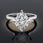 IGI Certified 4 Carat Princess Cut Lab Grown Diamond Engagement Ring Lab - ( E-VS1 ) - Rosec Jewels