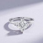 IGI Certified 4 Carat Princess Cut Lab Grown Diamond Engagement Ring Lab - ( E-VS1 ) - Rosec Jewels