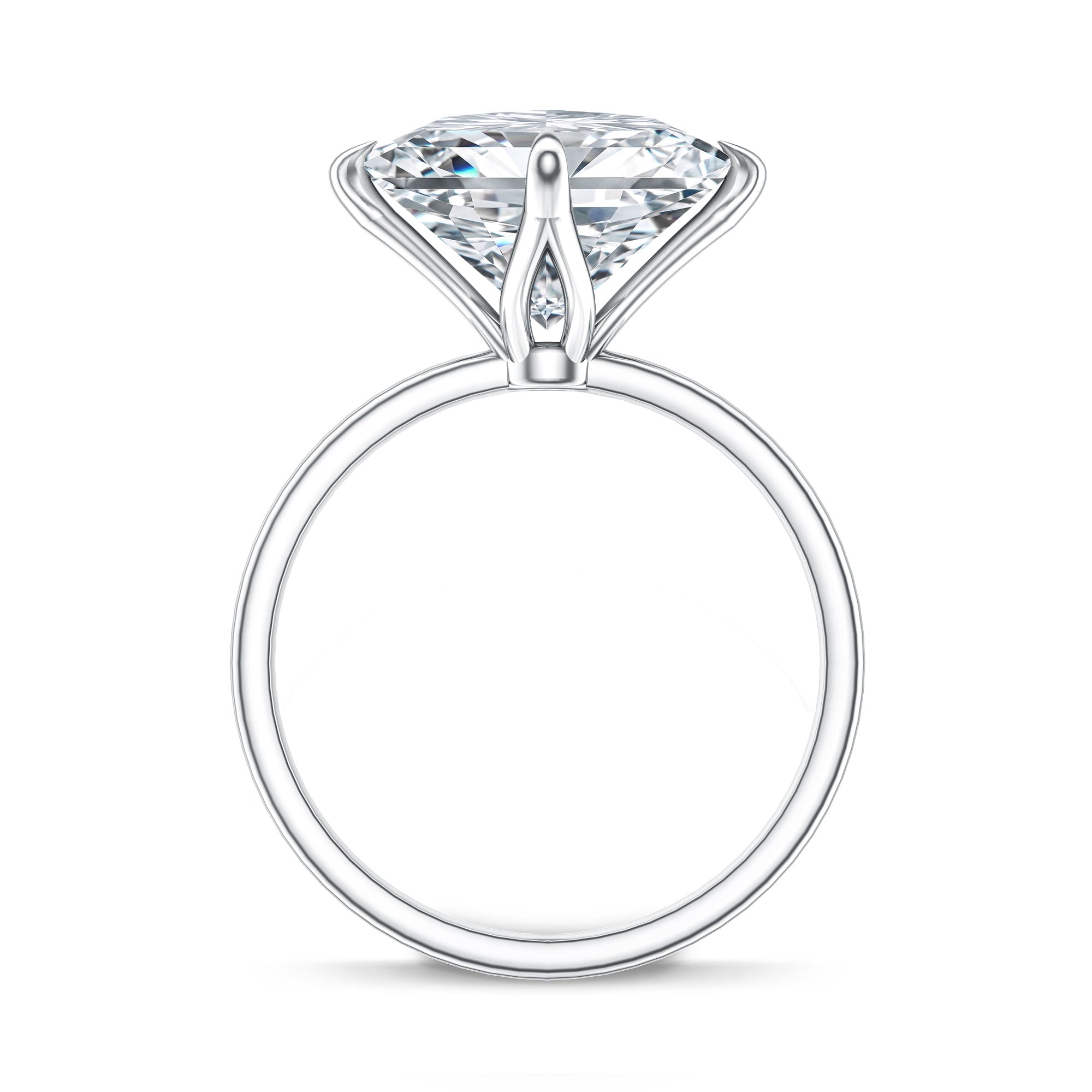 IGI Certified 4 Carat Princess Cut Lab Grown Diamond Engagement Ring Lab - ( EF-VS ) - Rosec Jewels
