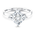 Solitaire 5 Carat Princess Cut Lab Grown Diamond Huge Engagement Ring with IGI Certificate Lab - ( EF-VS ) - Rosec Jewels
