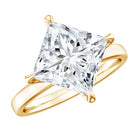 Solitaire 5 Carat Princess Cut Lab Grown Diamond Huge Engagement Ring with IGI Certificate Lab - ( EF-VS ) - Rosec Jewels