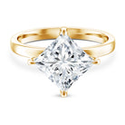Solitaire 5 Carat Princess Cut Lab Grown Diamond Huge Engagement Ring with IGI Certificate Lab - ( EF-VS ) - Rosec Jewels