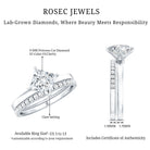 IGI Certified 1 Carat Lab Grown Diamond Princess Cut Bridal Ring Set Lab - ( EF-VS ) - Rosec Jewels