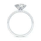 IGI Certified 2 Carat Lab Grown Diamond Princess Cut Wedding Ring Set Lab - ( E-VS1 ) - Rosec Jewels