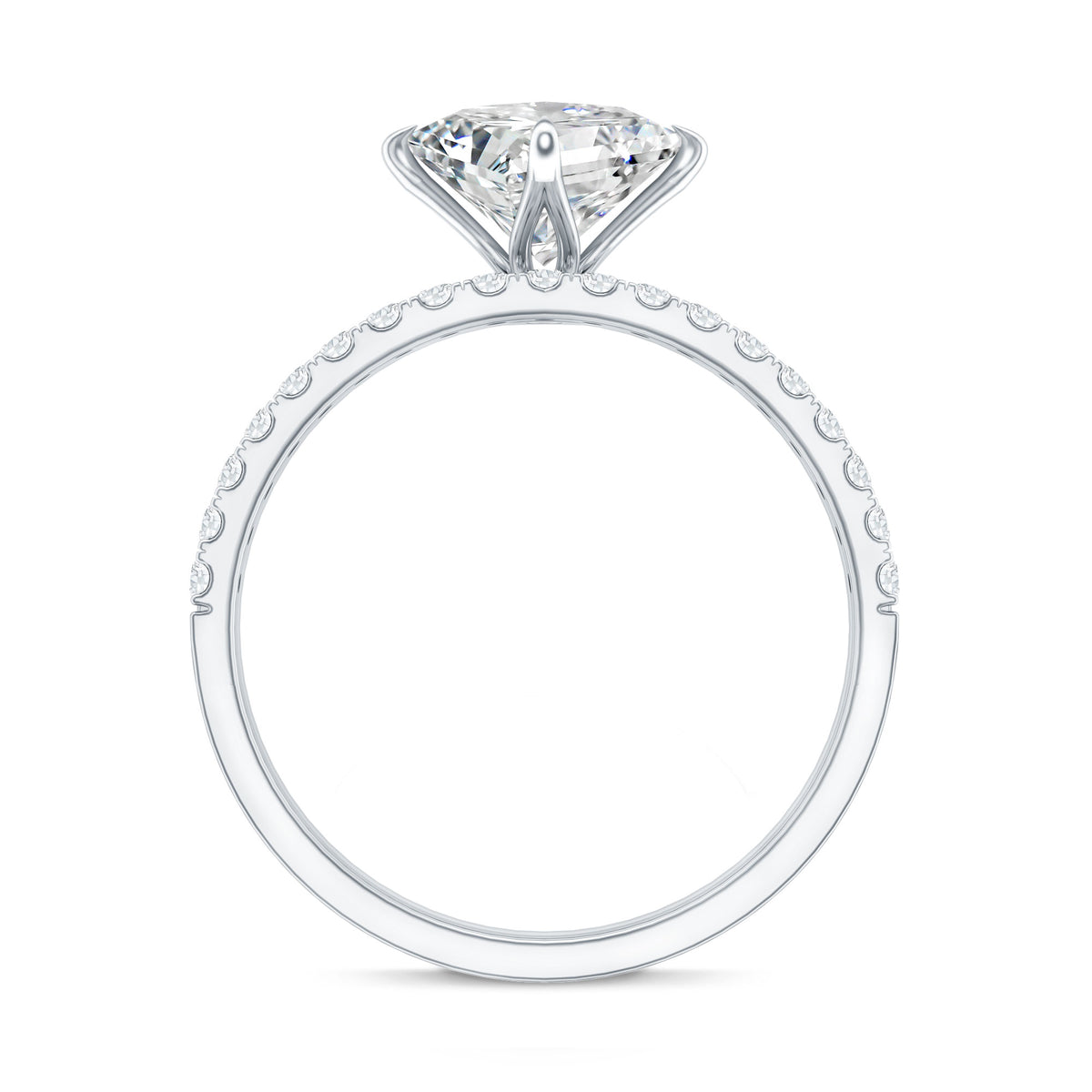 IGI Certified 2 Carat Lab Grown Diamond Princess Cut Wedding Ring Set Lab - ( E-VS1 ) - Rosec Jewels
