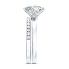 IGI Certified 2 Carat Lab Grown Diamond Princess Cut Wedding Ring Set Lab - ( E-VS1 ) - Rosec Jewels