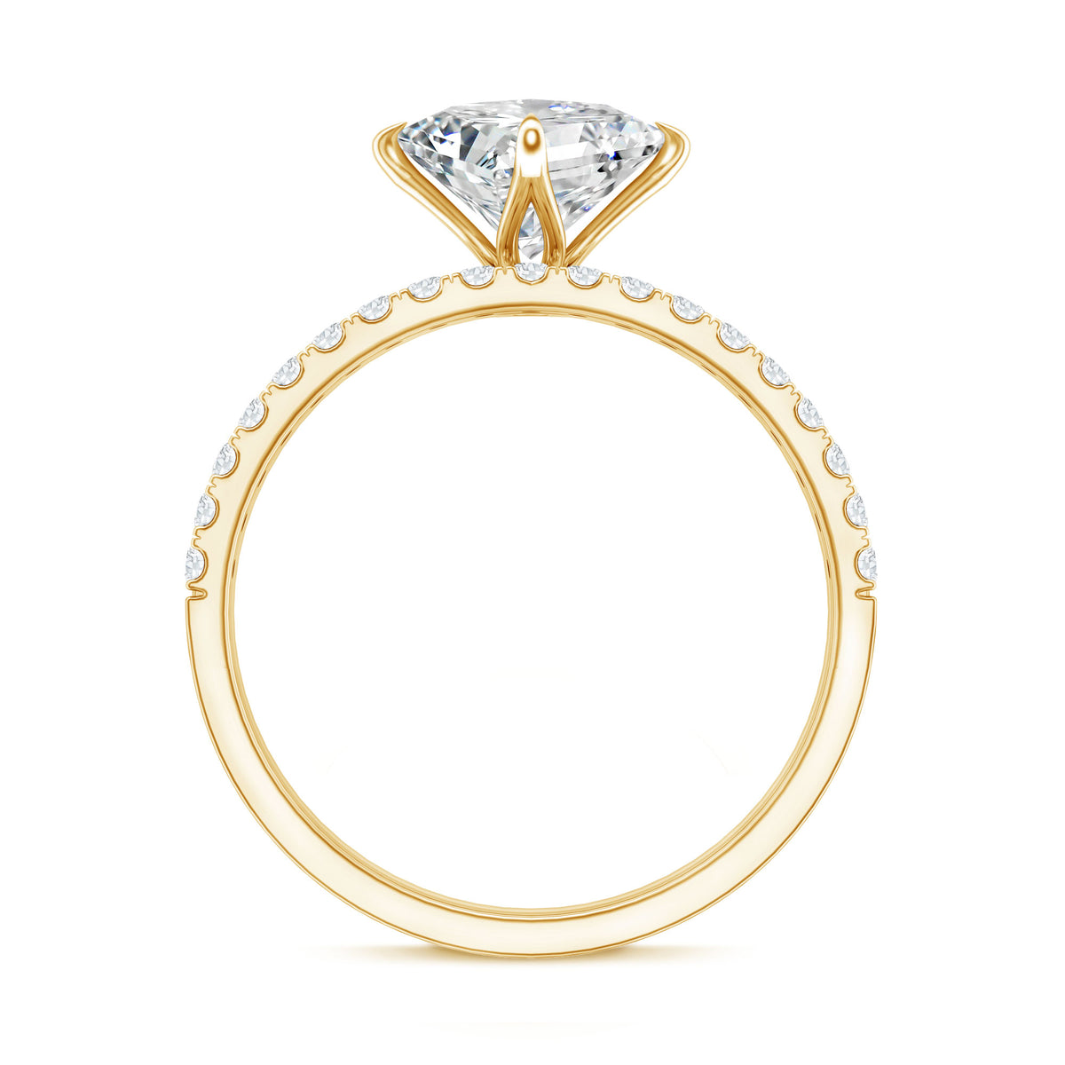 IGI Certified 2 Carat Lab Grown Diamond Princess Cut Wedding Ring Set Lab - ( E-VS1 ) - Rosec Jewels