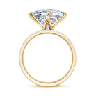 Rosec Jewels-IGI Certified 4 Carat Lab Grown Diamond Princess Cut Wedding Ring Set for Her
