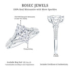 1 Carat Marquise Cut Lab Grown Diamond Split Shank Engagement Ring with IGI Certificate Lab - ( EF-VS ) - Rosec Jewels