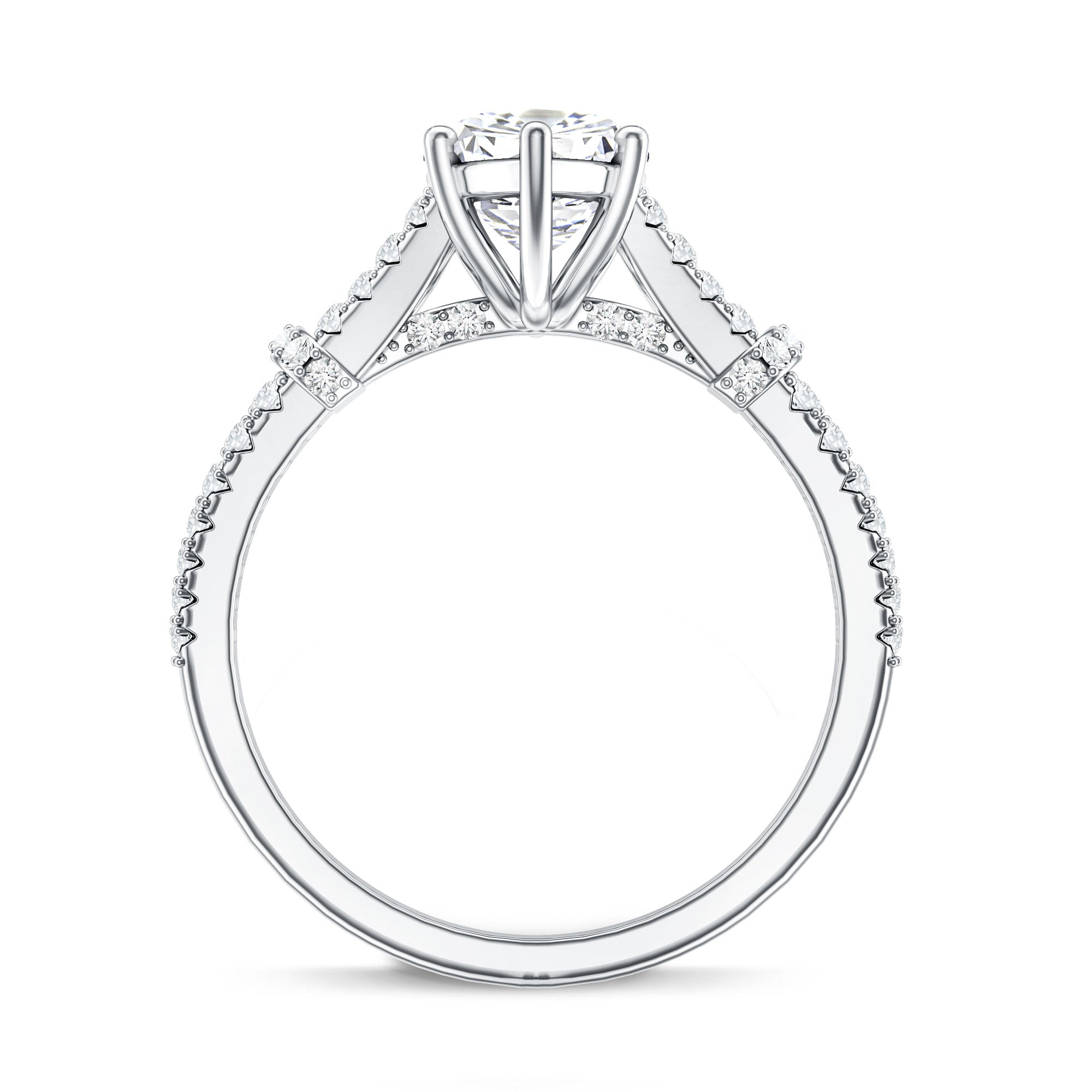 IGI Certified 2 Carat Lab Grown Marquise Diamond Engagement Ring with Split Shank Lab - ( E-VS1 ) - Rosec Jewels
