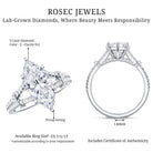 Vintage Inspired Marquise Cut Lab Grown Diamond Split Shank Engagement Ring IGI Certified 3 Carat Lab - ( E-VS1 ) - Rosec Jewels