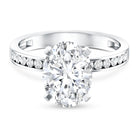 IGI Certified 3 Carat Lab Grown Diamond Oval Engagement Ring for Women Lab - ( EF-VS ) - Rosec Jewels