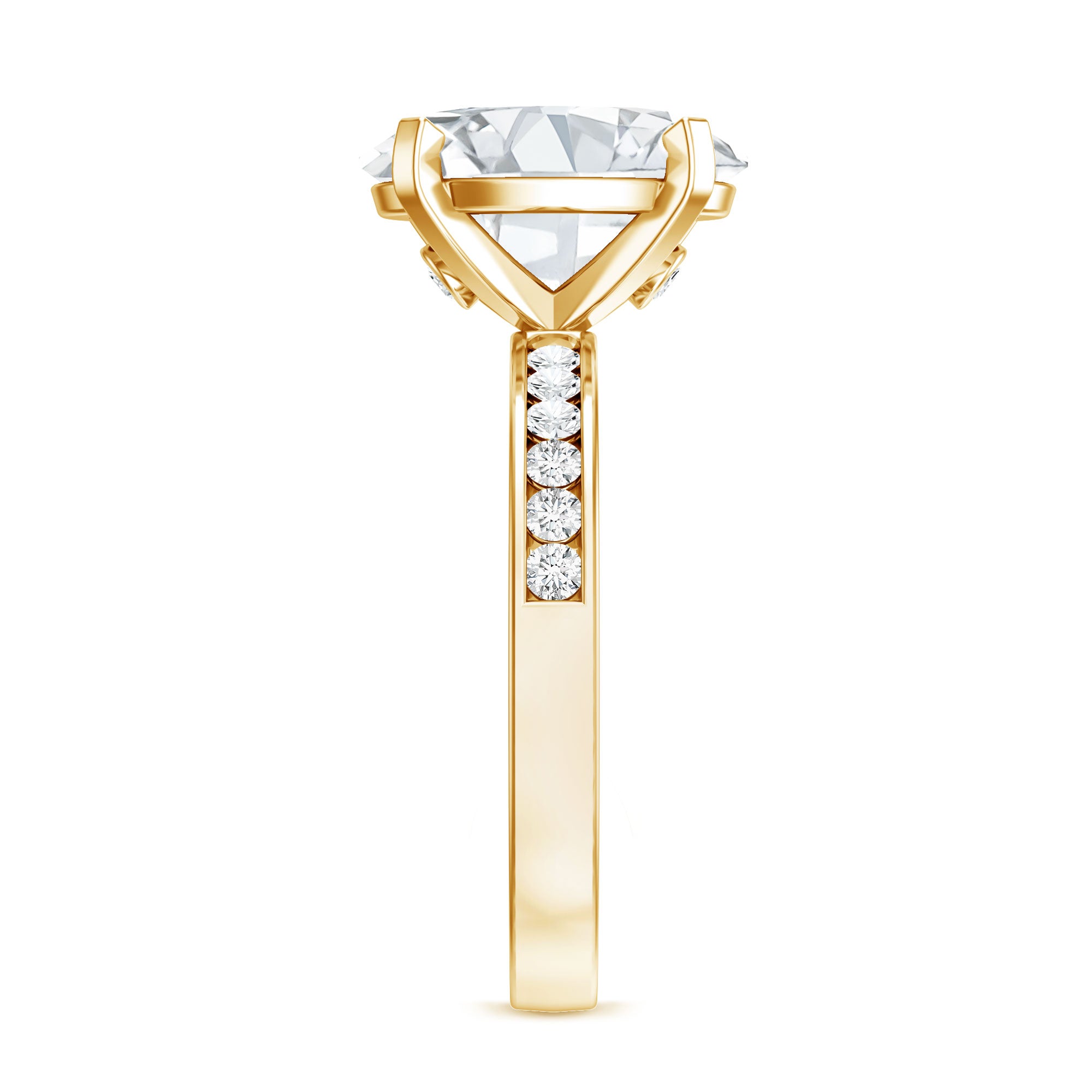 IGI Certified 3 Carat Lab Grown Diamond Oval Engagement Ring for Women Lab - ( EF-VS ) - Rosec Jewels