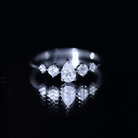 Rosec Jewels-Graduated Style Pear and Round Lab Grown Diamond Engagement Ring