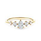 Rosec Jewels-Graduated Style Pear and Round Lab Grown Diamond Engagement Ring