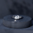 Rosec Jewels-1.3 Carat Pear Shaped Lab Grown Diamond Solitaire Engagement Ring