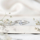 Rosec Jewels-Solitaire 1.2 Carat Elongated Cushion Cut Engagement Ring with Lab Grown Diamond