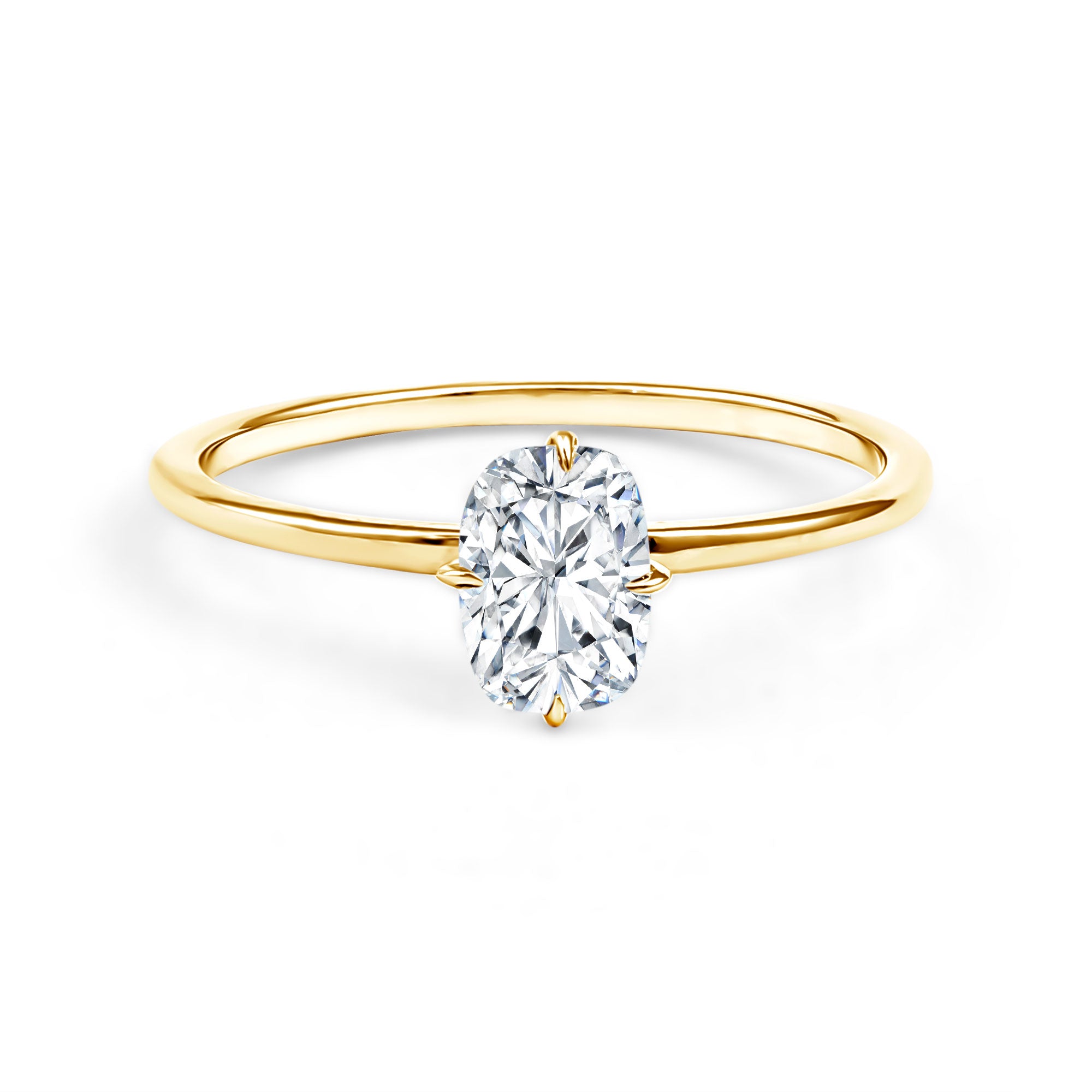 Rosec Jewels-Solitaire 1.2 Carat Elongated Cushion Cut Engagement Ring with Lab Grown Diamond