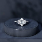IGI Certified Marquise Cut Lab Created Diamond 2 Carat Engagement Ring for Women Lab - ( E-VS1 ) - Rosec Jewels