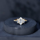 IGI Certified Marquise Cut Lab Created Diamond 2 Carat Engagement Ring for Women Lab - ( E-VS1 ) - Rosec Jewels