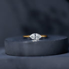 Rosec Jewels-East West Marquise Cut 1 Carat Lab Grown Diamond Solitaire Ring