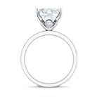 Oval Cut 5 Carat Lab Grown Diamond Big Engagement Ring with IGI Certificate Lab - ( EF-VS ) - Rosec Jewels