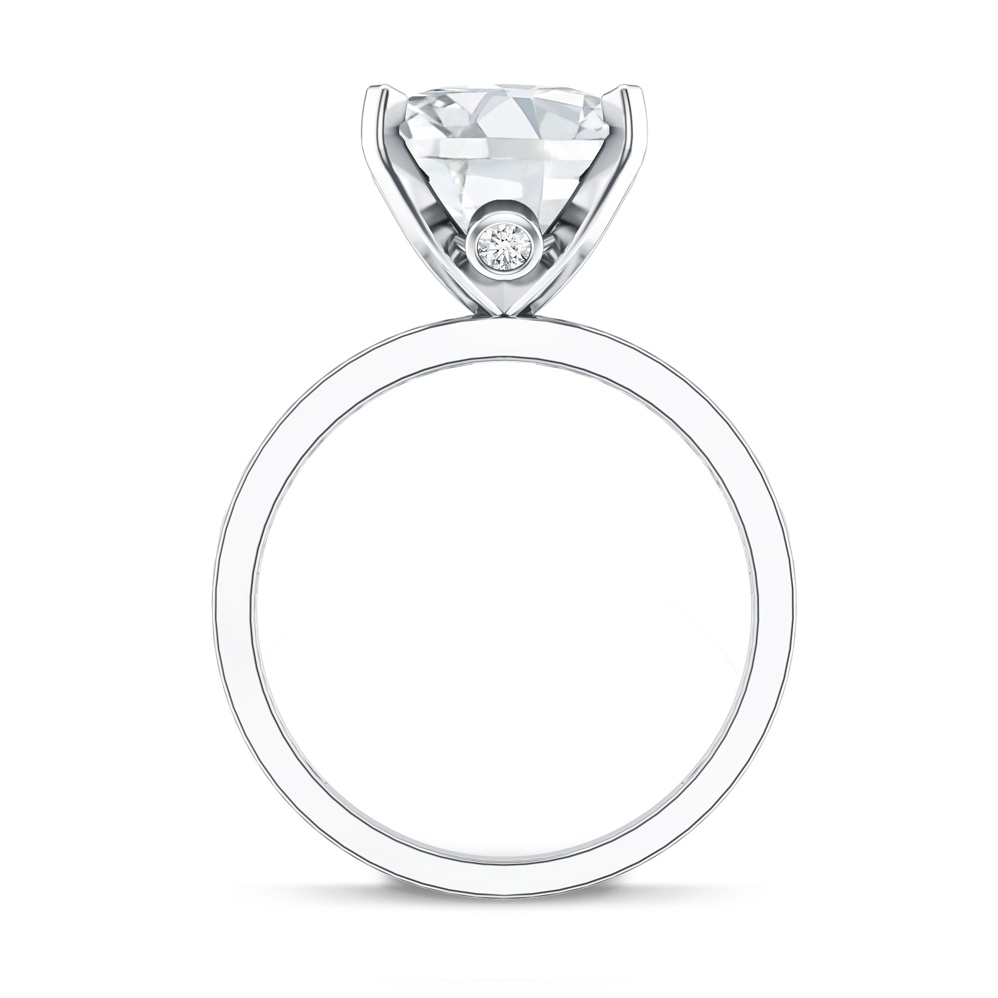 Oval Cut 5 Carat Lab Grown Diamond Big Engagement Ring with IGI Certificate Lab - ( EF-VS ) - Rosec Jewels