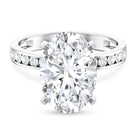 Oval Cut 5 Carat Lab Grown Diamond Big Engagement Ring with IGI Certificate Lab - ( EF-VS ) - Rosec Jewels