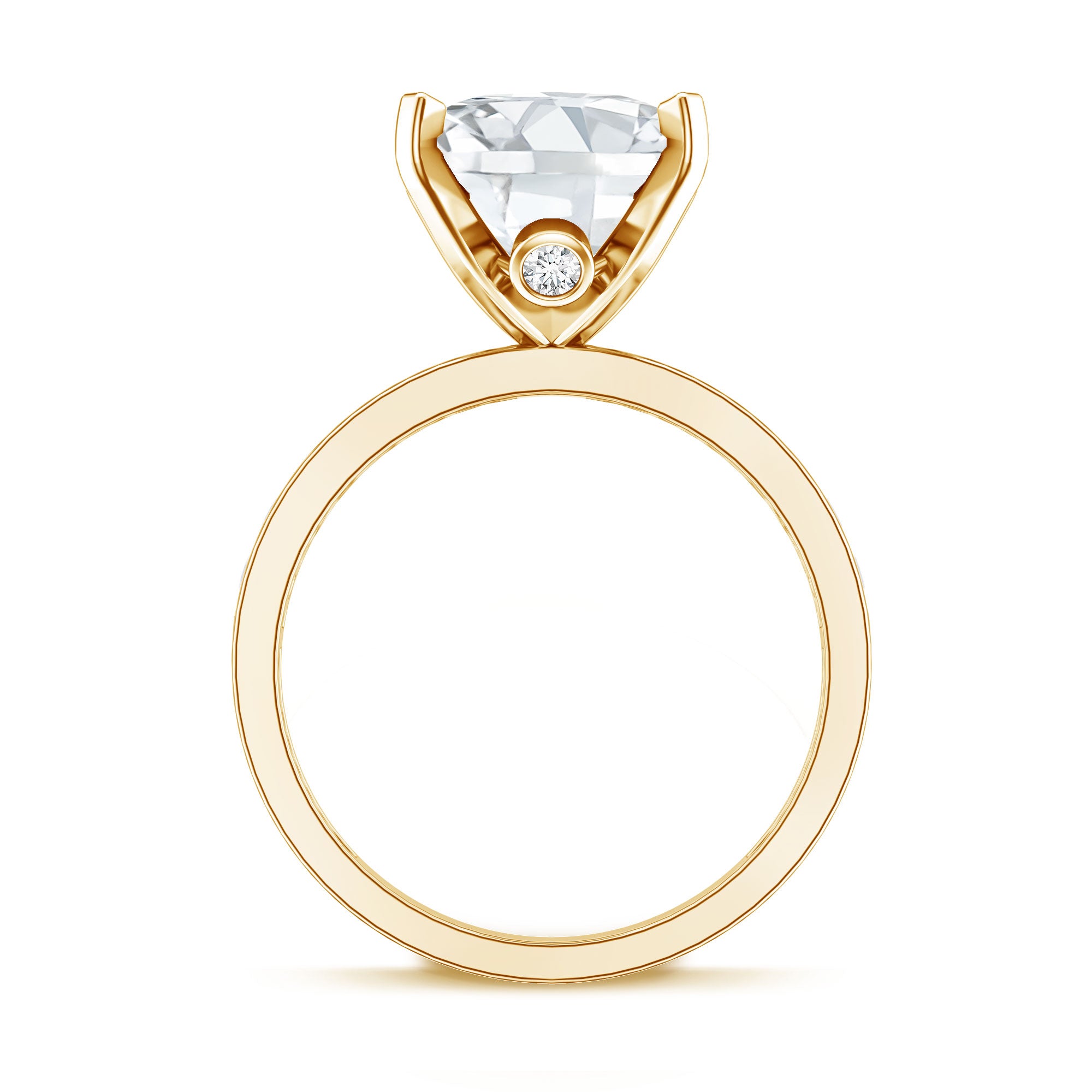Oval Cut 5 Carat Lab Grown Diamond Big Engagement Ring with IGI Certificate Lab - ( EF-VS ) - Rosec Jewels