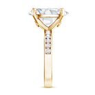 Oval Cut 5 Carat Lab Grown Diamond Big Engagement Ring with IGI Certificate Lab - ( EF-VS ) - Rosec Jewels