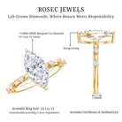Solitaire 2 Carat Lab Created Diamond Marquise Engagement Ring IGI Certified Lab - ( E-VS1 ) - Rosec Jewels