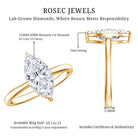 IGI Certified Marquise Cut Lab Created Diamond Solitaire Engagement Ring 2 Carat Lab - ( E-VS1 ) - Rosec Jewels