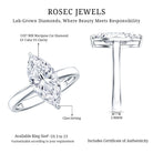 Rosec Jewels-Solitaire 3 Carat Lab Grown Diamond Marquise Engagement Ring IGI Certified