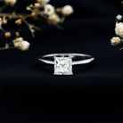 Solitaire 2 Carat Lab Created Diamond Princess Cut Engagement Ring IGI Certified Lab - ( EF-VS ) - Rosec Jewels
