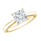 Solitaire 2 Carat Lab Created Diamond Princess Cut Engagement Ring IGI Certified Lab - ( EF-VS ) - Rosec Jewels