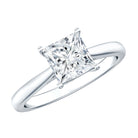 Rosec Jewels-Solitaire 1 Carat Princess Cut Lab Grown Diamond Engagement Ring with IGI Certificate