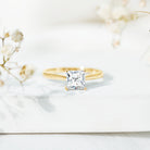 Rosec Jewels-Solitaire 1 Carat Princess Cut Lab Grown Diamond Engagement Ring with IGI Certificate