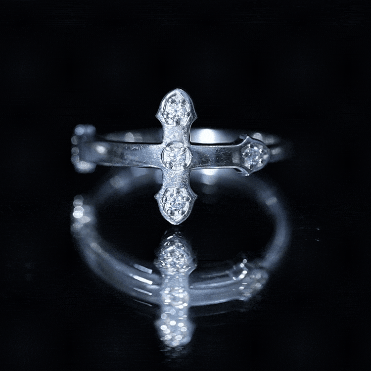 Rosec Jewels-Certified Lab Grown Diamond Cross Ring