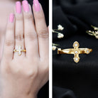 Rosec Jewels-Certified Lab Grown Diamond Cross Ring