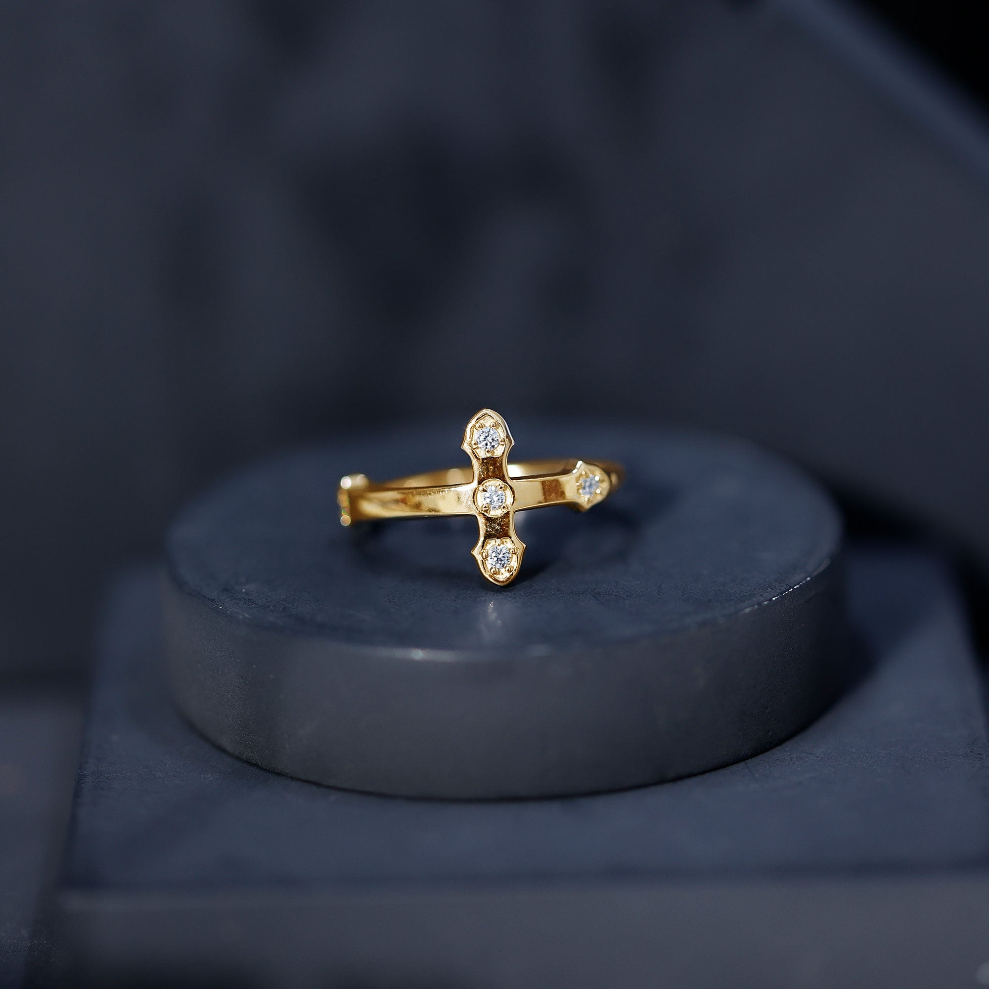 Rosec Jewels-Certified Lab Grown Diamond Cross Ring